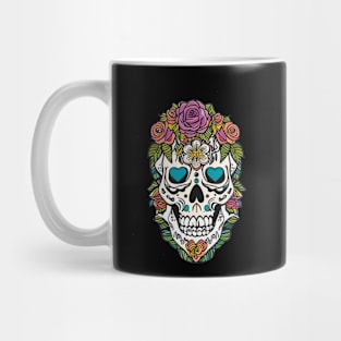 Sugar Skull Art Flower Skull Mug